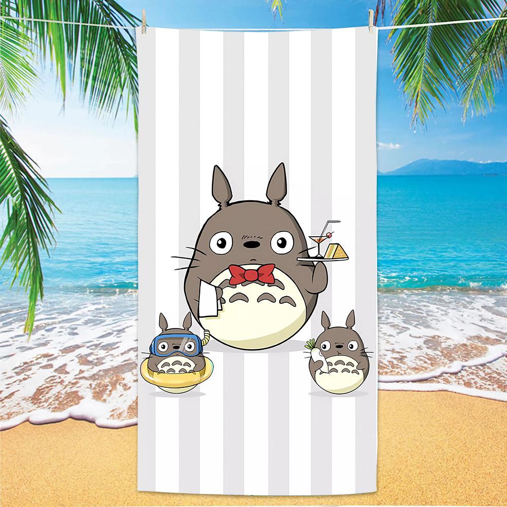 Send Cartoon Animation Chinchilla Beach Towel Microfiber Digital Printing Quick-Drying Beach Towel