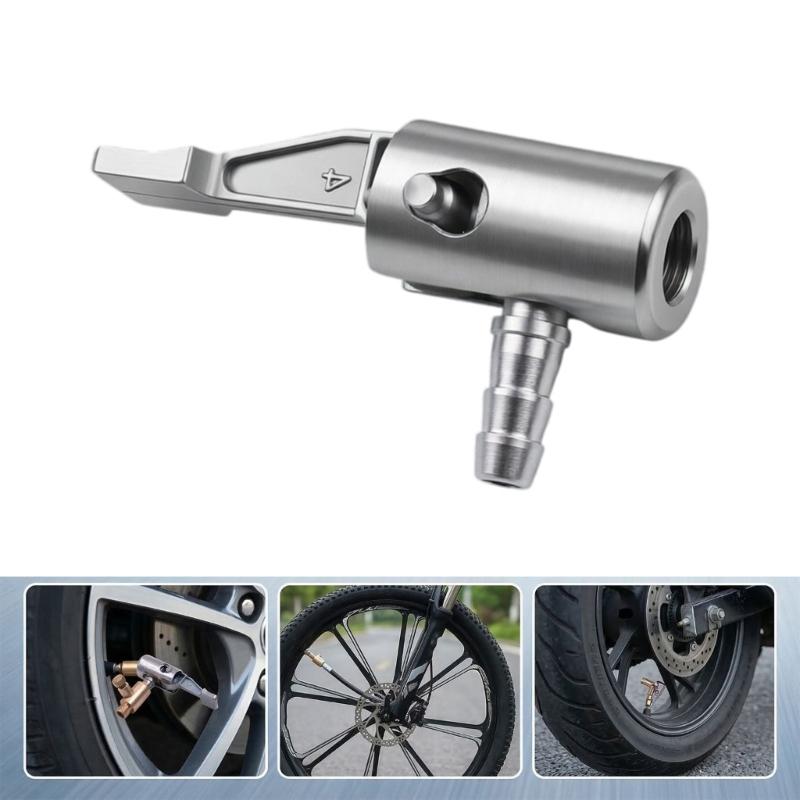 6 Mm Hose Barb Tire Connector Fitting Aluminum Lever Locking Head for Inflator Hose Use and Routine Pressure Maintenance Work Use