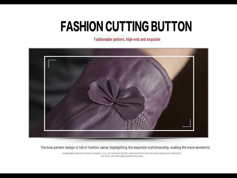 Женские зимние перчатки из овчины — теплые, толстые, на бархатной подкладке, в корейском стиле, с разрезами для пальцев