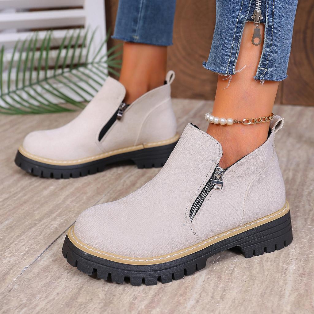 Женские ботильоны на широкую ногу с высоким голенищем, модные повседневные ботильоны для осени и зимы, удобные ботинки на шнуровке для женщин