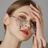 Stonefans Rhinestone Decor Tassel Face Chain Jewelry Women Mask Veil Bohemian Halloween Head Chain Jewelry Indian Bridal Wedding