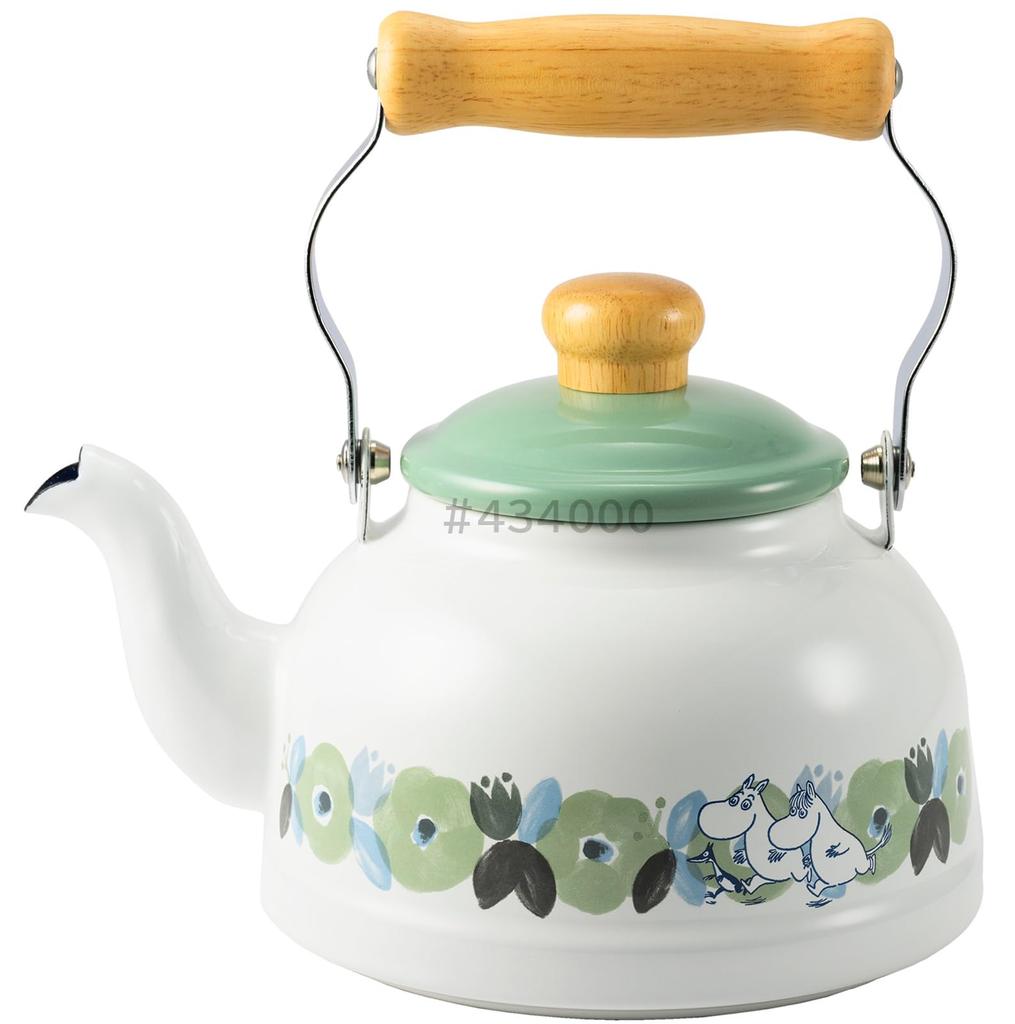 Fuji Enamel Moomin Flower Garden Kettle 1.6L MTH-1.6K