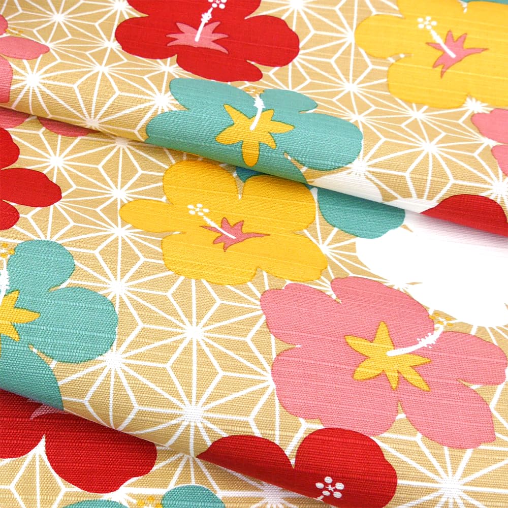 Узор Хама FUROSHIKI Крестообразный цветной гибискус (Фурошики 90см)