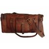 Men Genuine Goat Leather Brown Duffle Travel Gym Weekend Overnight Bag NEW