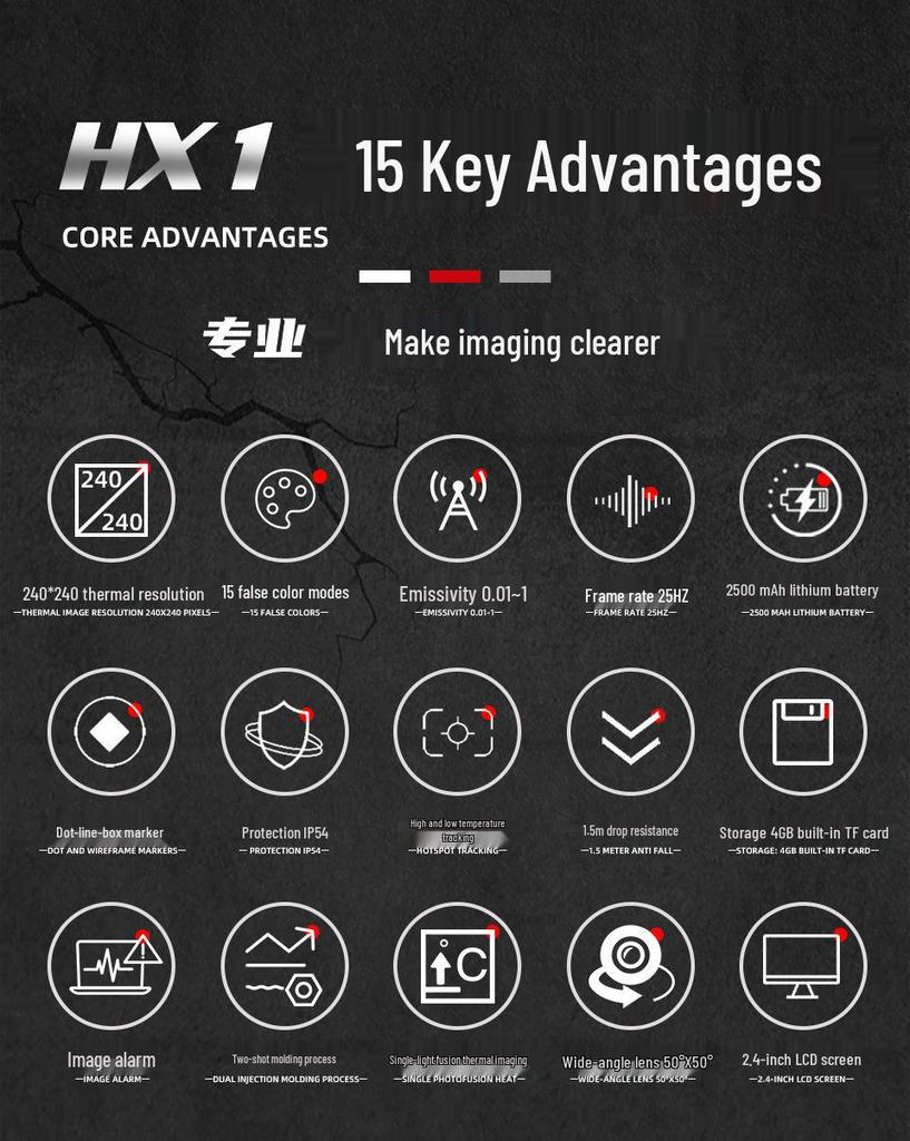 BSIDE Aimer HX1 Высокоточный инфракрасный тепловизор для промышленных и геотермальных применений
