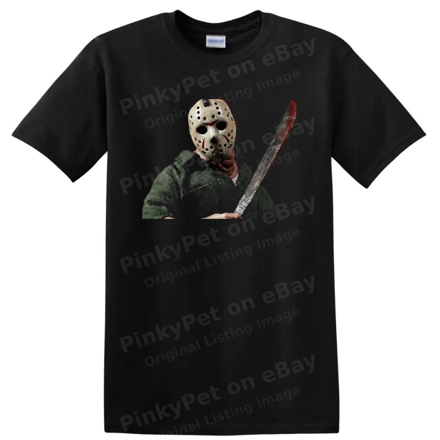 Jason Voorhees Horror T Shirt Masked Machete Slasher Friday the 13th Movie Tee