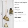Custom Three-Bell Vintage Iron Wind Chime with Rope Plated Cowbell Pendant for Home New Year Birthday Party Decor