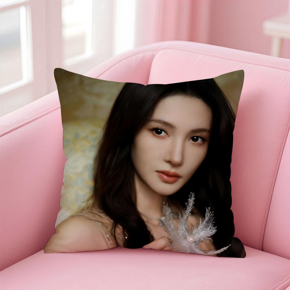 Popular fashion Elegant Chinese actress JJin Chen Cushion Cover Pillow Case Soft Friendly Fabric Concealed Zipper
