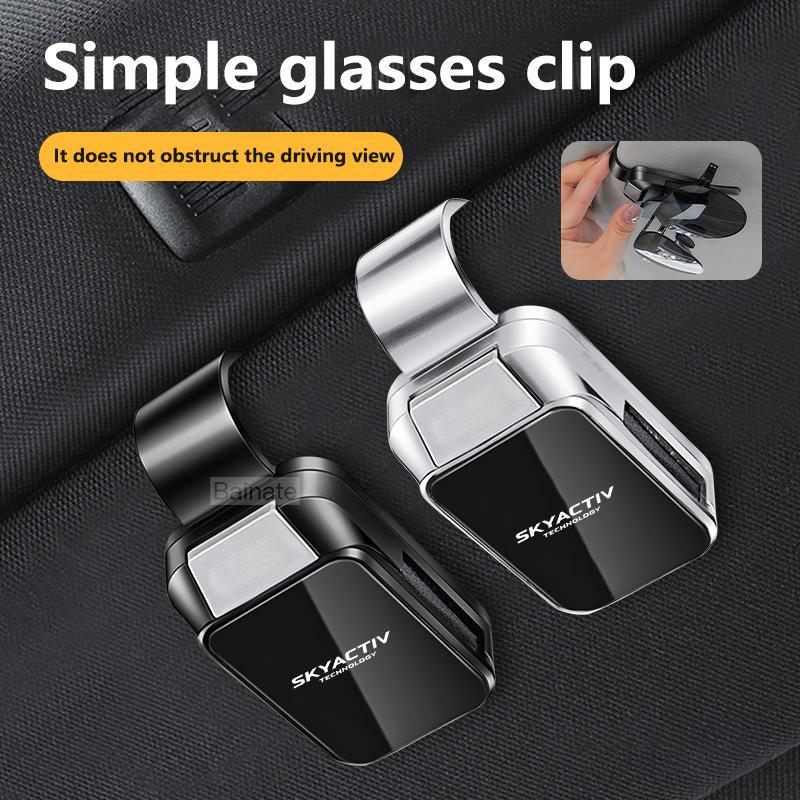 Car Sunglasses Holder Eyeglass Hanger Clip For MAZDA 3 6 CX-30 Axela MX-5 CX-5 Atenza CX-3 CX9 CX-60 MPS 2025 Car Accessories FF29