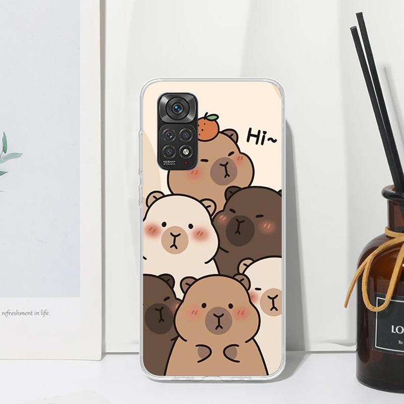 Funny Capybara Cartoon Animal Phone Case For Xiaomi Redmi Note 15 13 14S 14 Pro Plus 12S 11S 10S 12 11E 10 11T Art Fundas Back C