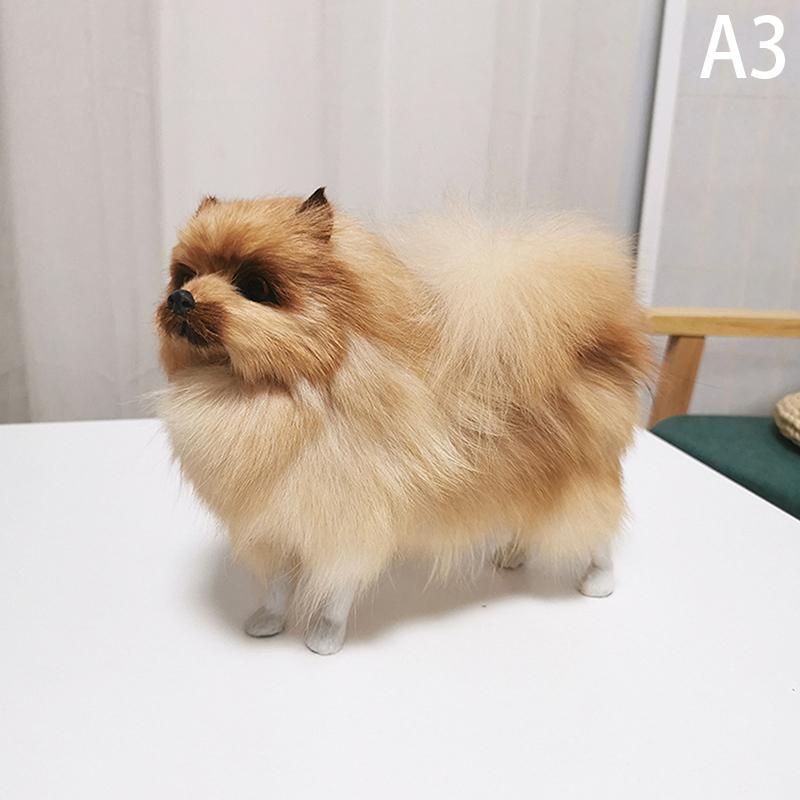 Realistic Pomeranian Simulation Toy Dog Puppy Lifelike Companion Toy Handcrafted Drop Dog Pet Toys Simulation Stuffed