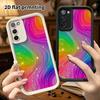 Phone Case: 2D Flat Samsung Galaxy A34 A35 M05 M06 S20 S22 S21 FE Plus 5G Gradient Protective Case, Full Rainbow Colors, Christmas and Halloween Gift