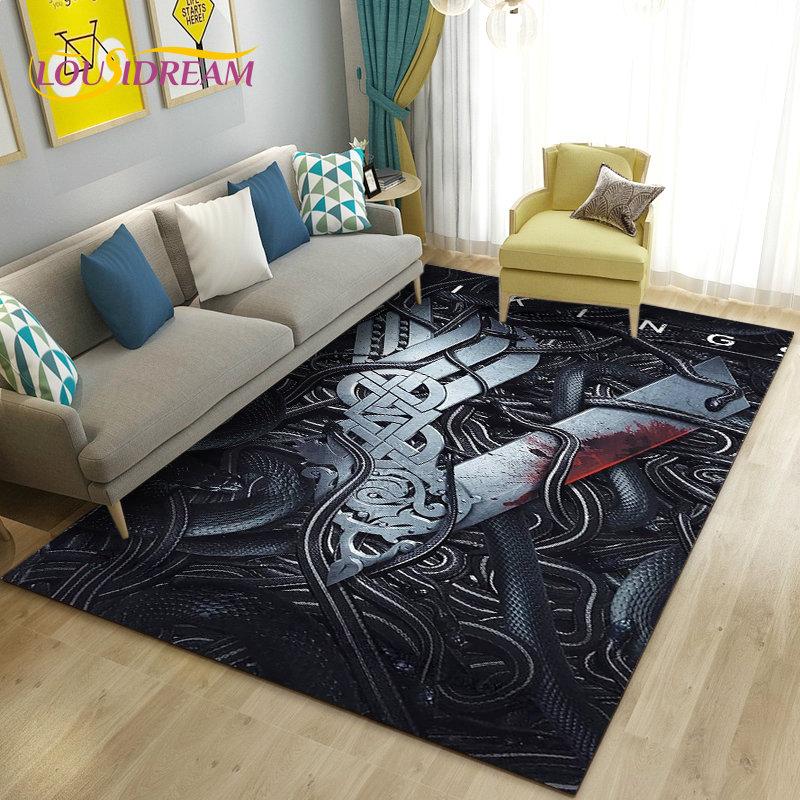Коврик «Викинги», скандинавская мифология, Один Фенри, ковер, ковер для гостиной, спальни, дивана, коврик, декор, нескользящий напольный коврик для детских игр