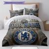 Custom Name,Chelsea FC Pattern Bedding Home Decoration Birthday Gift ( 1 duvet cover + 2 pillowcase, without core),fan merchandise.