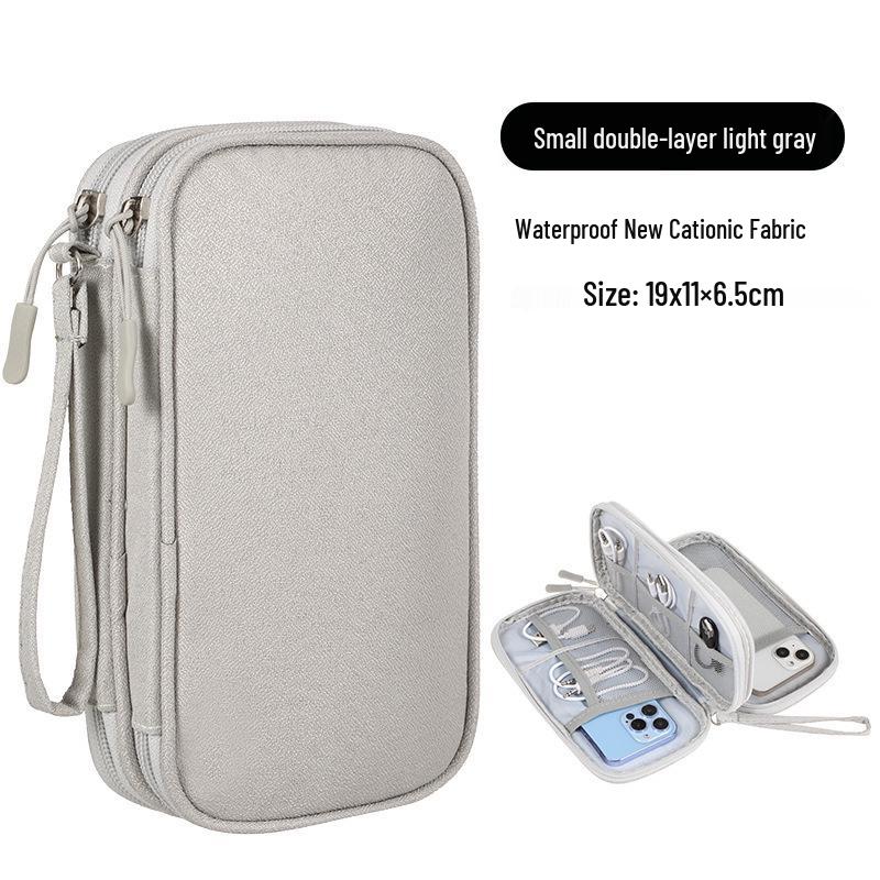 Портативная водонепроницаемая многофункциональная сумка для хранения большой вместимости для кабелей для передачи данных и зарядных устройств