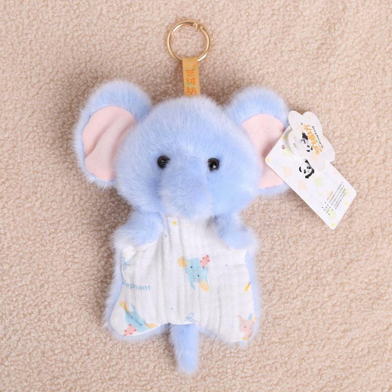 Polyester Cloth Velvet Bean Bag Park Animal Plush Toy Pendant Cute Cartoon Doll Keychain Children's Gift 14+