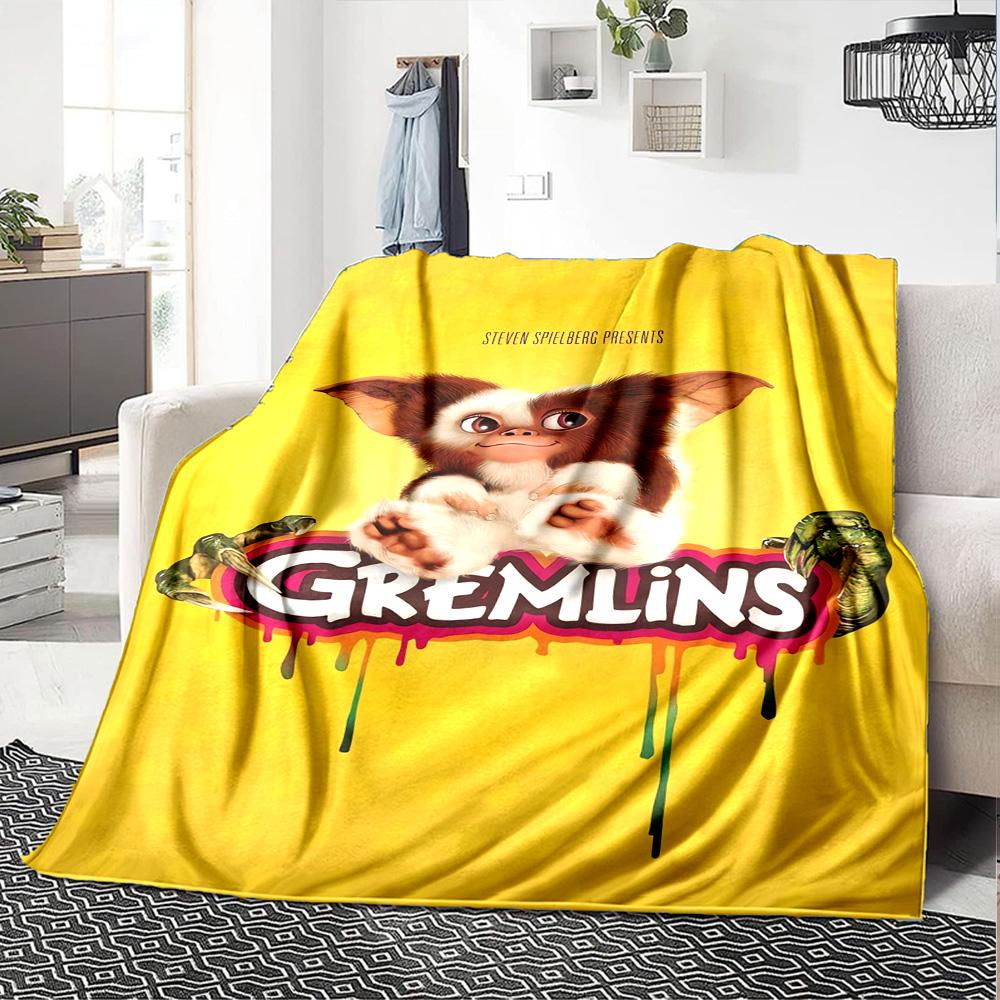 Gremlin Horror Comedy Adventure Flannel Blanket Super Soft Warm Cozy Blanket For Sofa Bed Office Travel Allseason Home Decor Gift