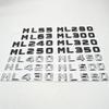 3D ABS For Mercedes-Benz W163 W164 W166 ML63 ML55 ML280 ML250 ML320 ML350 ML420 ML430 ML450 ML500 ML550 Tail Emblem Logo Sticker ZO7