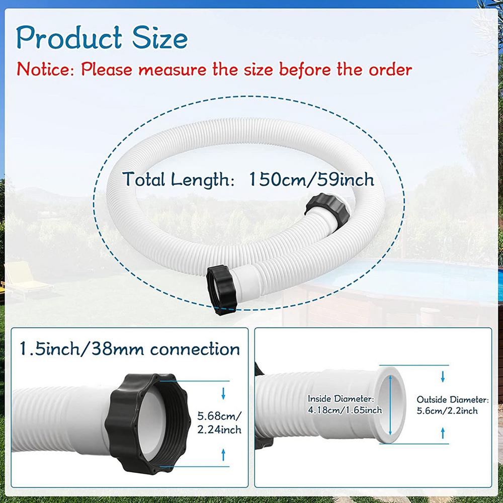 1pcs Quick Connection Ground Pool Replacement Hoses Pool Pump Hose Filter Pump Replacement Hose For Above Ground Pools tool