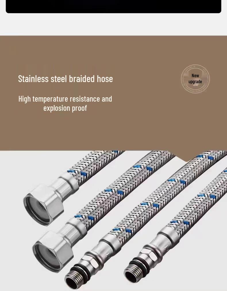 Смеситель для ванной комнаты из нержавеющей стали для горячей и холодной воды