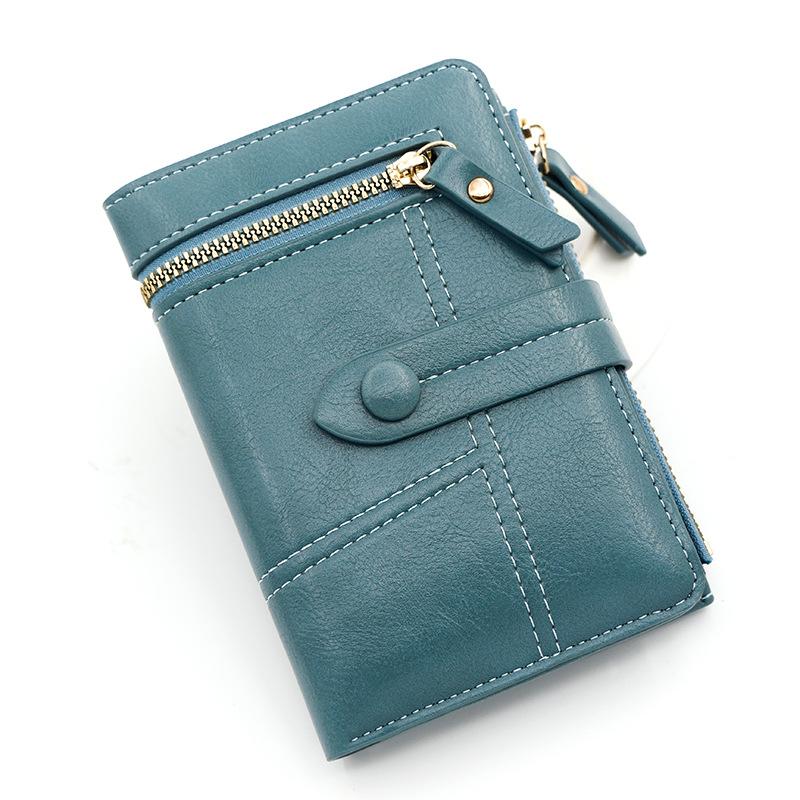 Женский короткий кошелек с застежкой-молнией, несколькими отделениями для карт, большой вместимостью