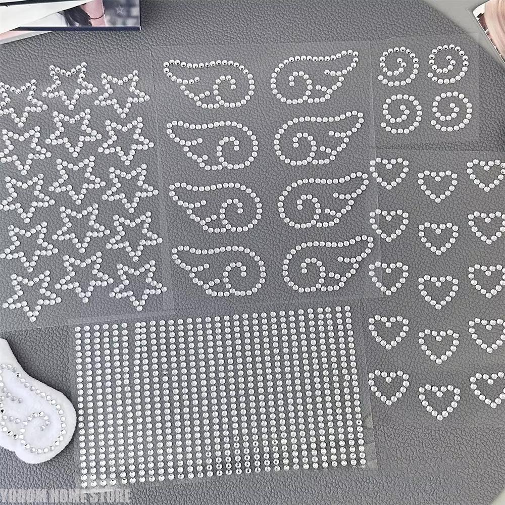 3D Акриловые Ангельские Крылья Кристальные Наклейки 5 ШТ. DIY Декор Самоклеящиеся Каменные Поделки Рыбные Пирожные Блестящие Наклейки со Стразами Подарки