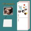 16 Штук Акриловые DIY Прозрачные Магниты на Холодильник Квадратные/Круглые Ручной Работы Магнитные Фото Стикеры Материал Комплект
