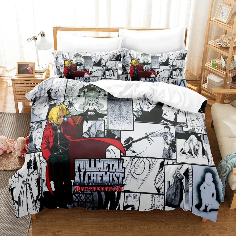3D Printed Fullmetal Alchemist Bedding Collections Exquisite Bed Supplies Set Duvet Cover Bed Comforter Set Luxury Birthday Gift