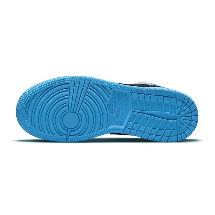 Детские кроссовки Air Jordan 1 Low GS UNC White University-Blue Obsidian 553560-144
