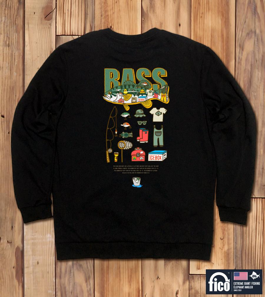 DOLDOL Fico-Mtm-225 Extreme Fishing Brand Pico Graphic Sweatshirt Long Sleeve