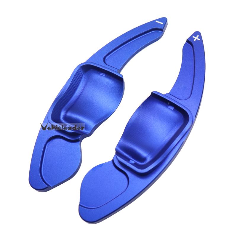 2Pces Steering Wheel DSG Paddle Shifters Extension Aluminum Alloy For VW Tiguan Golf 6 MK5 MK6 Jetta GTI R20 R36 6R CC Scirocco
