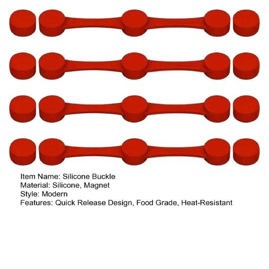 Магнит для фритюрницы с силиконовой пряжкой, быстросъемный термостойкий силиконовый зажим, защелки для пергаментной подложки, держатель для фритюрницы с магнитом