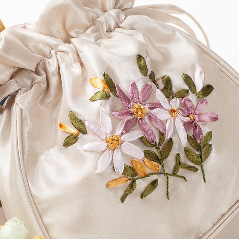 Yogodlns Сумки на завязках с вышивкой в ​​стиле ретро, ​​сумки для хранения, женский кошелек, кошельки, держатель для карт, ведро, сумка на плечо, сумки на запястье