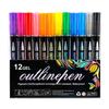 Marker Pen for Smooth Flow Glitter Gel Pen For Drawing Writing On Multiple Surfaces Fade Resistant Art Tools