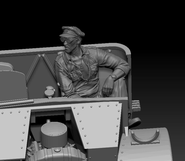 Thunder Model 1/35 British Ford F-30 Truck Long Range Desert Group (LRDG) + 2 Figures (Special Edition) Plastic Model Kit TB35305