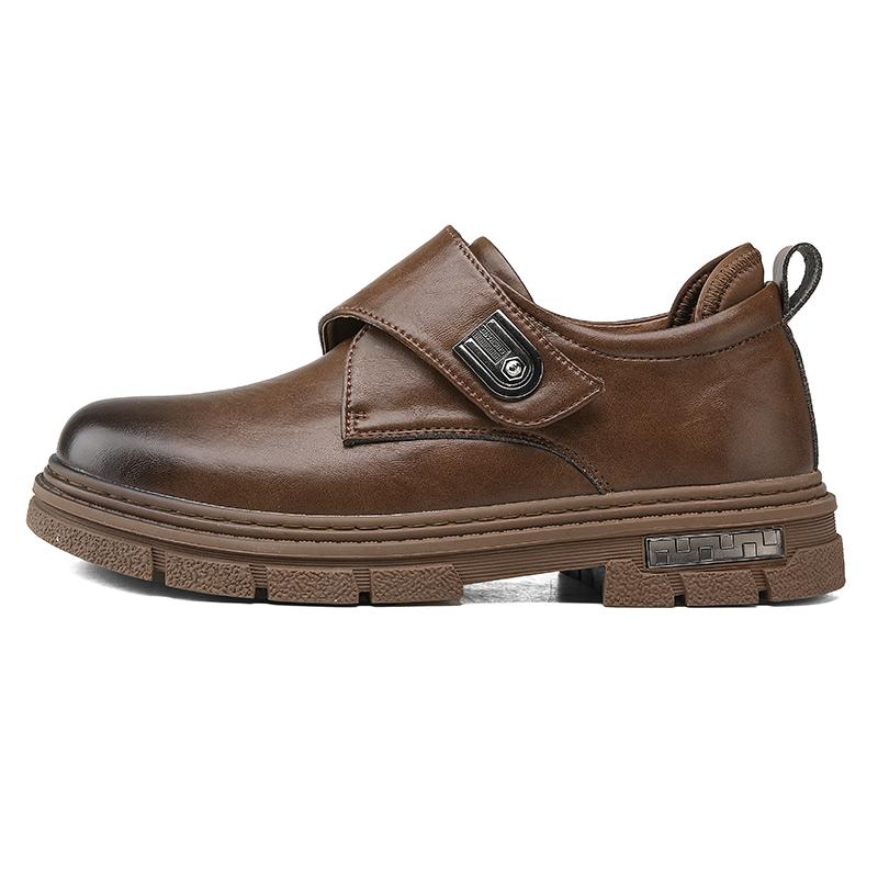 Мода 2025 Британский стиль Мужская натуральная кожа Повседневная обувь Классическая уличная Нескользящая обувь Оксфорды Платье Деловая Толстая подошва Мужская обувь