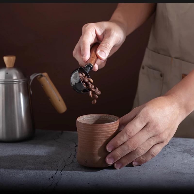 Деревянная мерная ложка-совок с длинной ручкой для кухни, бытовые принадлежности, высокий инструмент для выпечки, мерная ложка для кофейного порошка