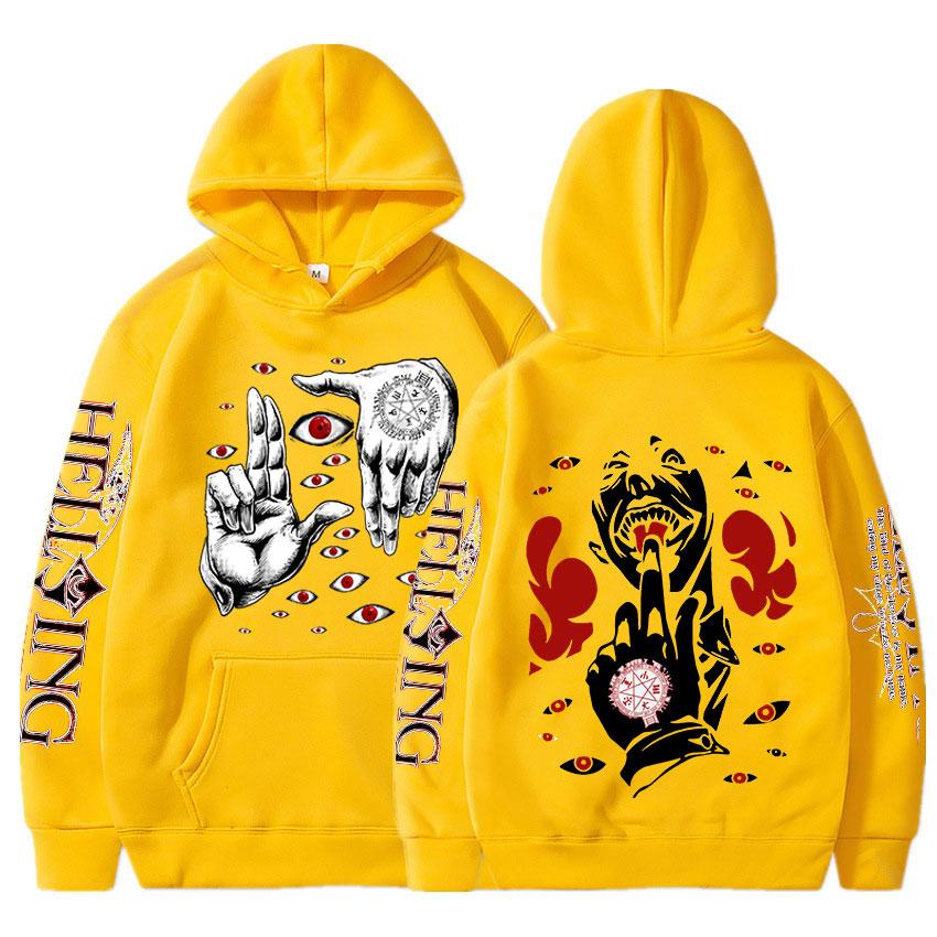 Аниме Hellsing толстовки с капюшоном с принтом манги для мужчин и женщин одежда Harajuku уличная одежда хип-хоп унисекс толстовка удобный пуловер