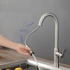 Выдвижной кухонный смеситель из нержавеющей стали 304, смеситель горячей и холодной воды с одним рычагом и двойной функцией, кухонный кран