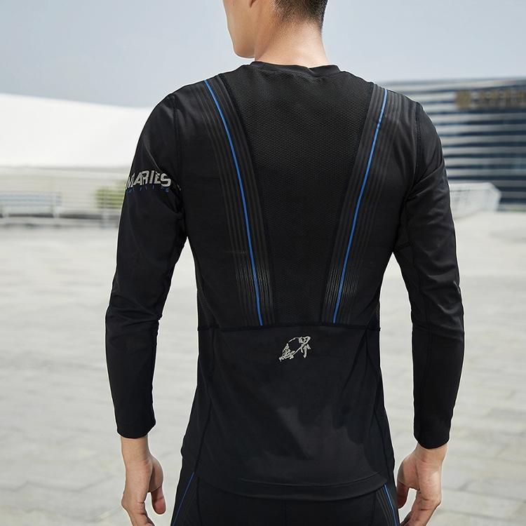Li Ning Mesh Tight Training Fitness Wear Мужские топы Стандарт-черный AUDQ069-1