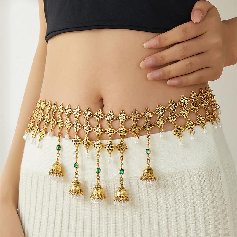 Vintage Design Fringe Body Chain Belt , Ethnic Style Belly Dance Waist Chain for Women , 120cm
