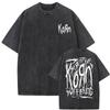 Стирка Винтажная Рок-группа Korn Ftl Follow The Leader Футболка Мужская Готическая Повседневная Оверсайз Футболки Мужская Футболка Мужская Винтажная Футболка