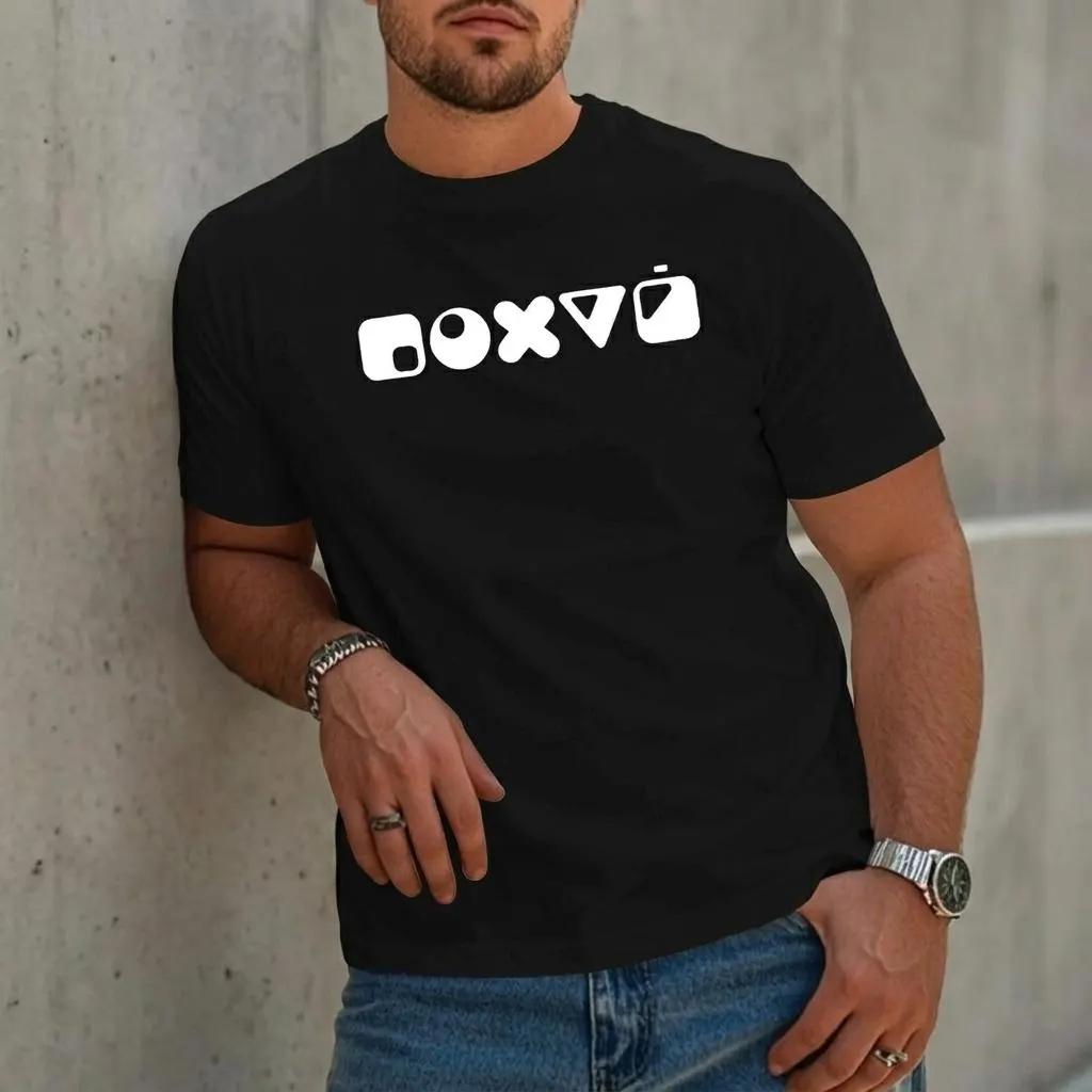 Fun Pattern Tshirt Minimalist Humorous Design Casual Street Style Summer Unisexs Pure Cotton Tshirt Comfortable Trend