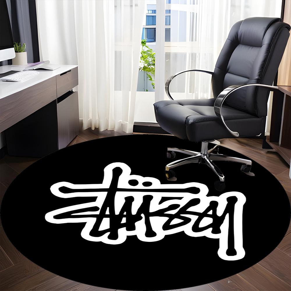 1 шт. Круглый ковер Stussy Office, Под офисные стулья, Спальня, Гостиная, Домашний декор a0926148