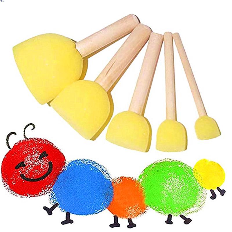 44 шт., детская губка для рисования, детская губка для раннего обучения, набор для рисования, наборы детских красок, 30 шт., губка, формы для рисования, кисть для рисования