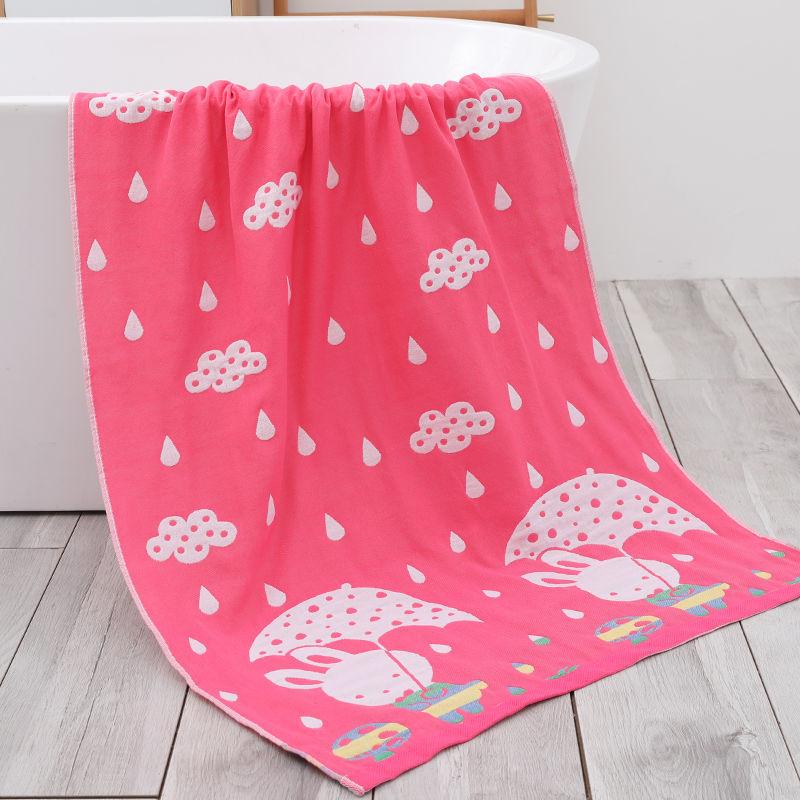 Банное полотенце из марли для взрослых, пляжное полотенце, диванное одеяло, одеяло из чистого хлопка, мультяшное, для ванной, дома, четыре сезона, двухстороннее, 70x140 см