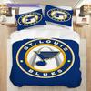 St. Louis Blues Pattern Bedding Quilt Set Quilt Cover Pillowcase Home Decoration Birthday Gift (1 * duvet cover + 2 * pillowcase, without core)