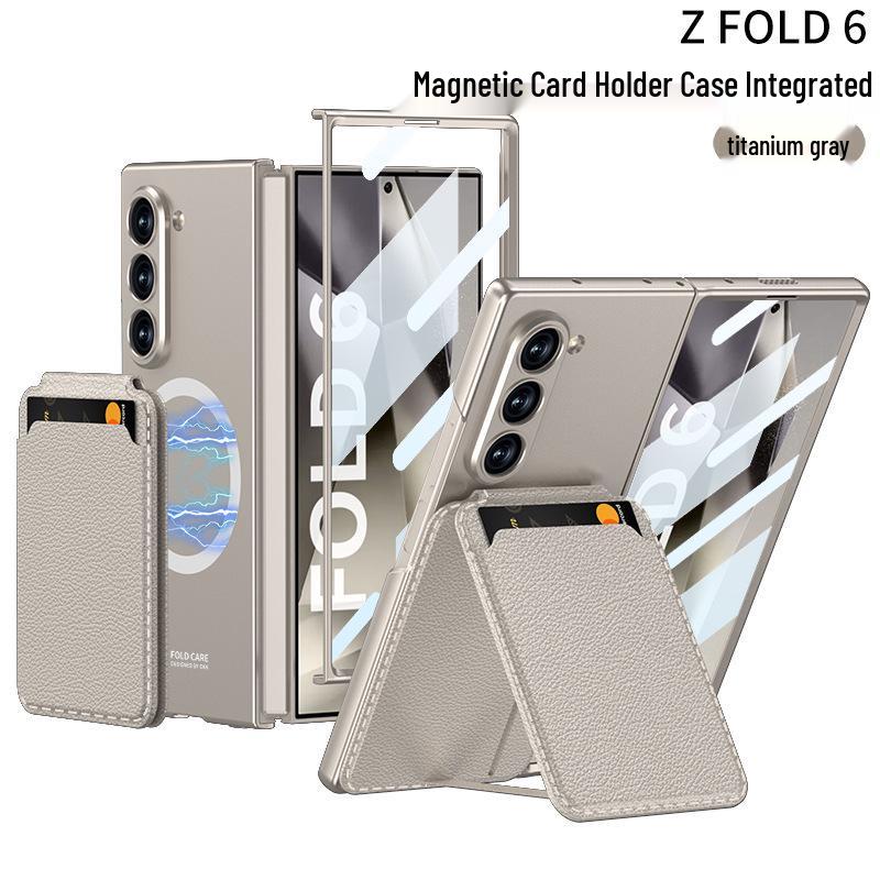 Магнитный чехол-подставка для карт для Samsung Z Fold7/6/5 - Многофункциональный, Съемный, Ультратонкая защита