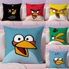 Анимация A-A-Angry Birds Наволочка Плюшевая Ткань Мягкая Двусторонняя Печать Невидимая Молния Наволочка для Подушки Дивана Домашний Декор