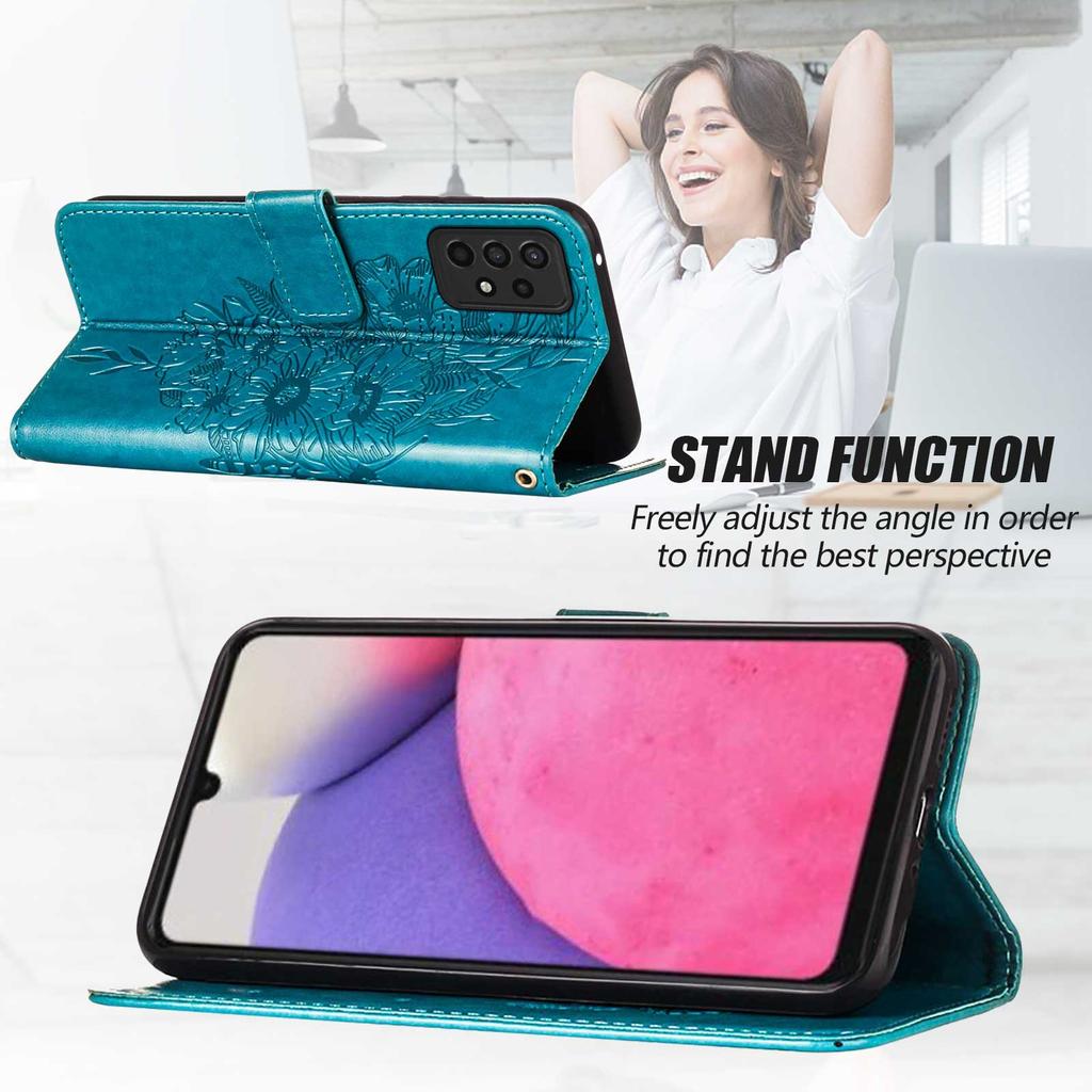 Кожаный чехол-кошелек для телефона в стиле ретро с бабочкой и 3D тиснением, чехол-подставка для Samsung S22, Google Pixel 7, Nokia G21, Huawei Sony, слот для карт, магнитная откидная сумка-обложка для книги